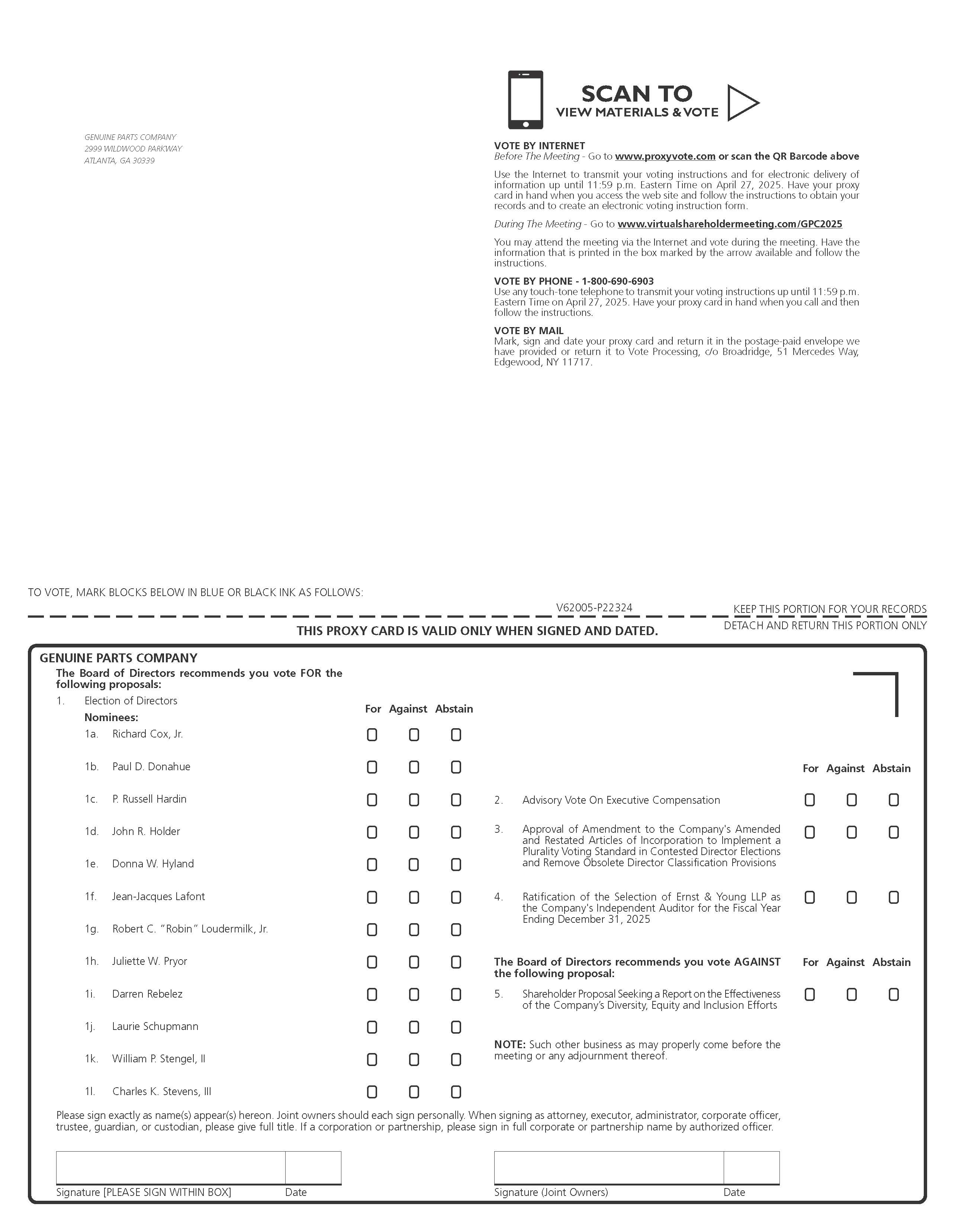 GENUINE PARTS COMPANY Proxy Card 2.4.25_Page_1.jpg